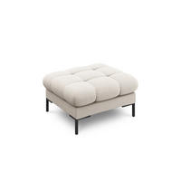 POUF Mamaia aus strukturiertem Stoff beige - Beige, Textil (60/41/60cm) - Micadoni