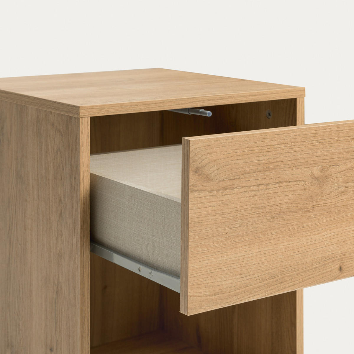 NACHTTISCH Hegas Natur 42 cm x 53.1 cm - Braun, Holzwerkstoff (42/53/40cm) - Kenay Home