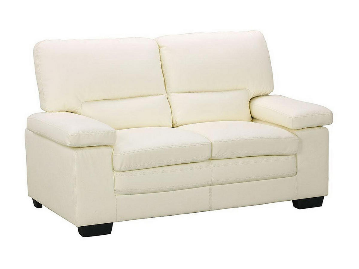SOFA - 2 Personen - leder - elfenbeinfarben Mimas - Weiß, Leder (162/97/89cm) - Vente-Unique