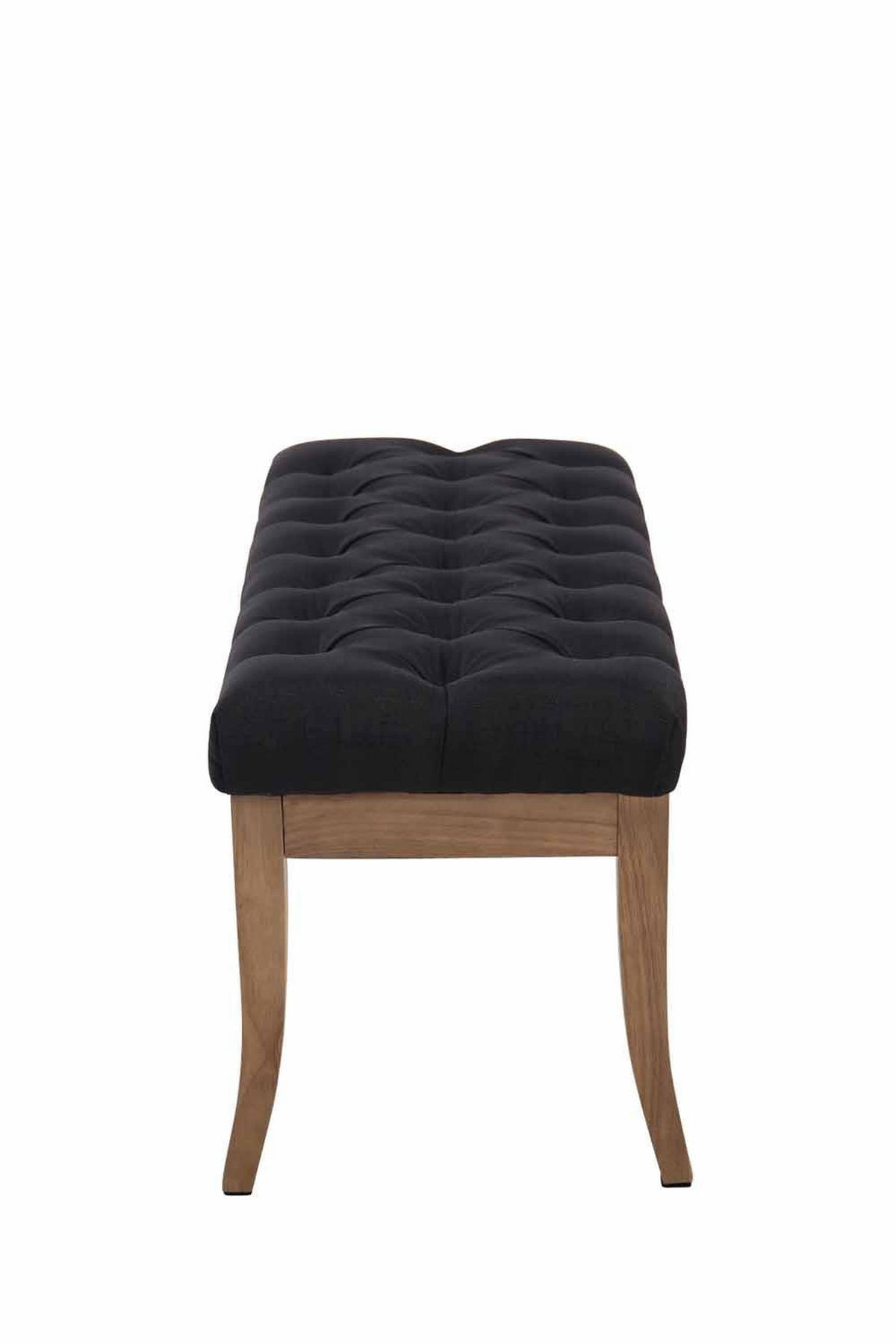 SITZBANK 100/38 cm Stoff schwarz - Schwarz/Naturfarben, Holz/Textil (100/46/38cm) - CLP