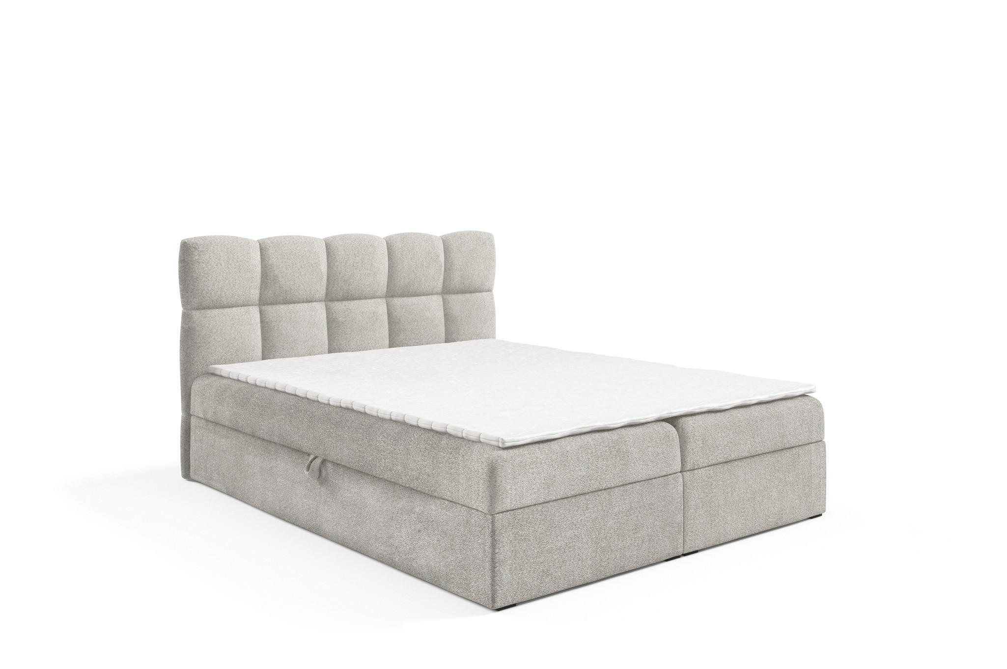 BOXBETT Parozo überlänge - Greige, Holzwerkstoff/Textil (140/220cm) - Fun Möbel