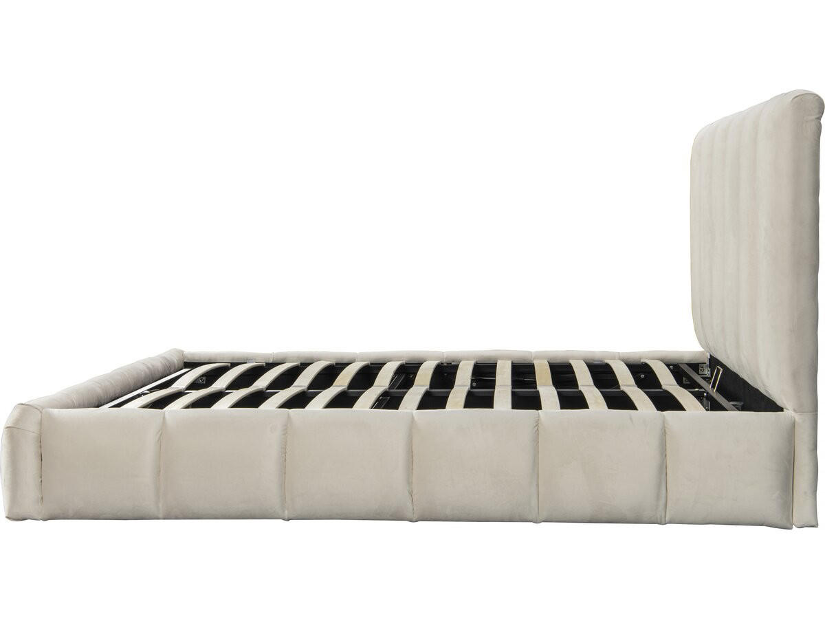 BETT annie beige - Beige, Holz/Textil (160/200cm) - Habitat Garten
