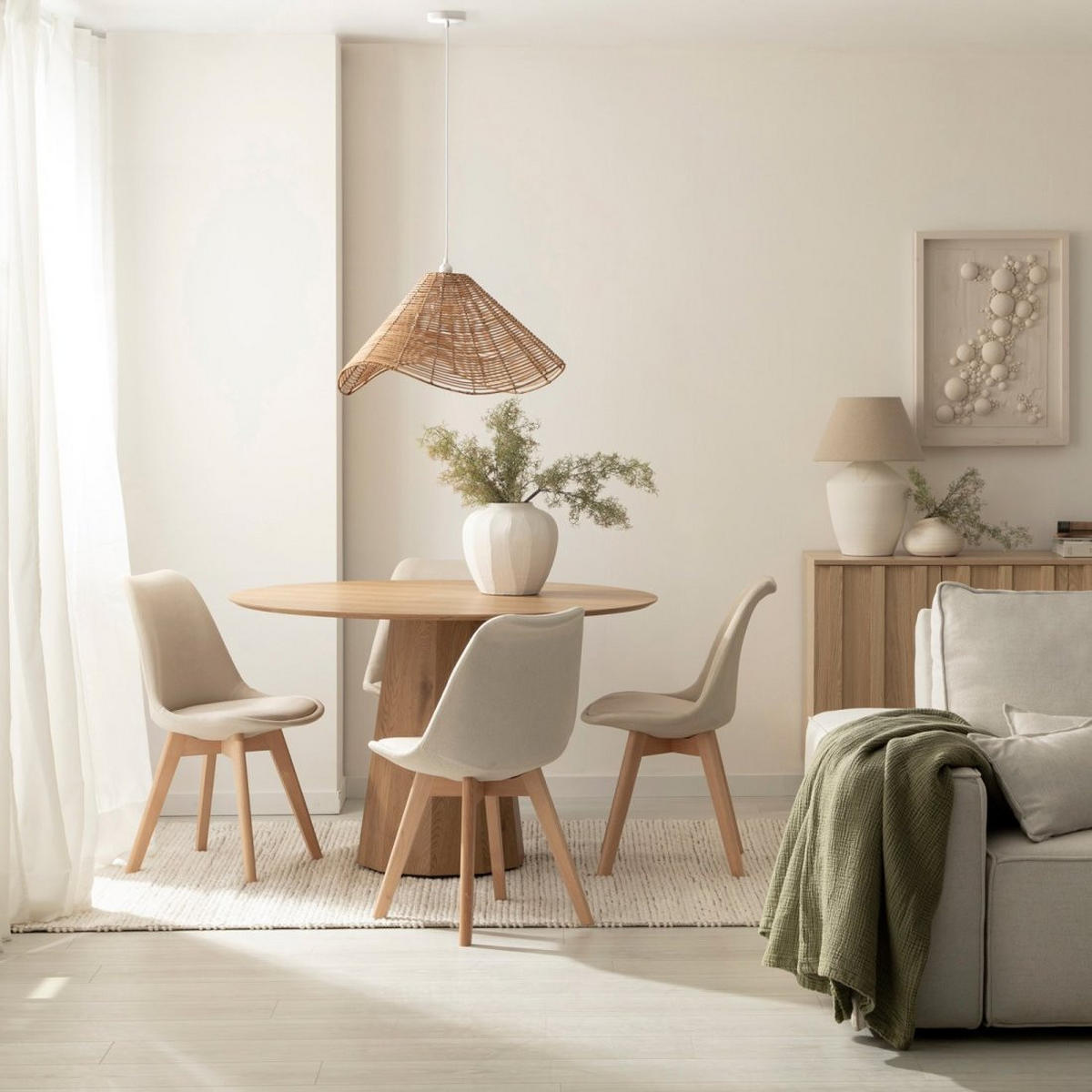 ESSZIMMERSTUHL Kler Beige 49 cm x 82 cm - Beige, Textil (49/82/54cm) - Klast Home