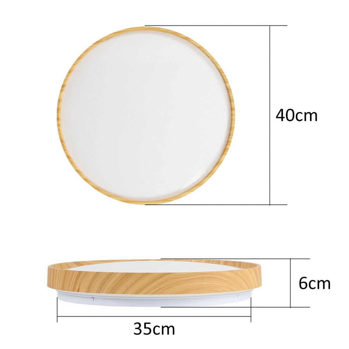 LED stropní svítidlo Lukas 40/40/6 cm - hnědá, kov (40/40/6cm) - Nettlife