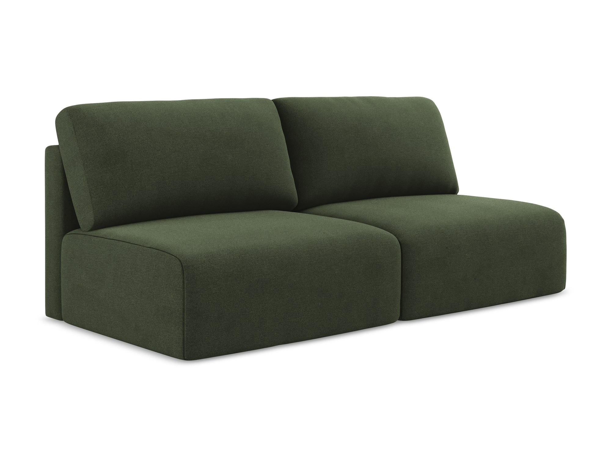 3-SITZER SOFA mit Schlaffunktion Strukturstoff Stoff Grün - Blau/Schwarz, Kunststoff/Textil (216/79/102cm) - Makamii