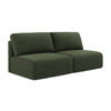 3-SITZER SOFA mit Schlaffunktion Strukturstoff Stoff Grün - Blau/Schwarz, Kunststoff/Textil (216/79/102cm) - Makamii
