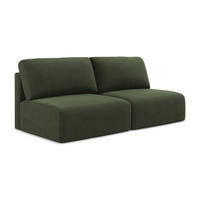 3-SITZER SOFA mit Schlaffunktion Strukturstoff Stoff Grün - Blau/Schwarz, Kunststoff/Textil (216/79/102cm) - Makamii