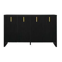 SIDEBOARD Schwarz 140/38/80 cm - Schwarz, Holzwerkstoff (38/80/140cm) - Urban Meuble