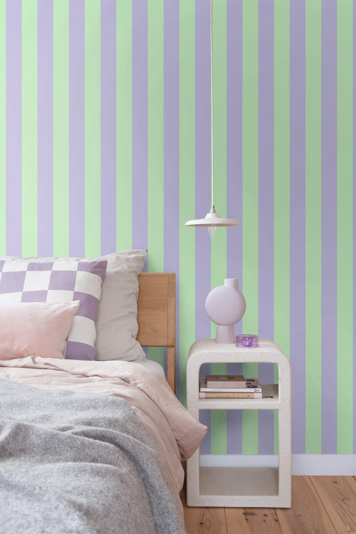 TAPETE Streifen 0.53 x 10.05 m - Lila, Papier (53/1000cm) - ESTAhome