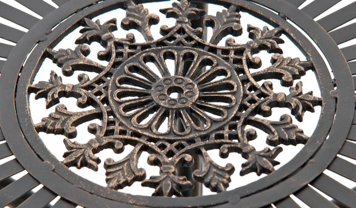 GARTENTISCH rund Ø70 cm Metall bronze - Bronzefarben, Metall (70/70/73cm) - CLP