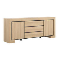 SIDEBOARD Lucius Holz und Schwarz - Schwarz, Holzwerkstoff (225/90/48cm) - Petits-meubles
