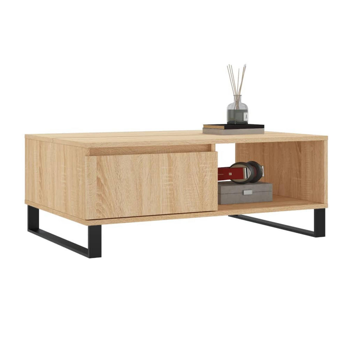COUCHTISCH Sonoma-Eiche 90x60x35 cm Holzwerkstoff - Braun, Holzwerkstoff (60/90/35cm) - furnicato