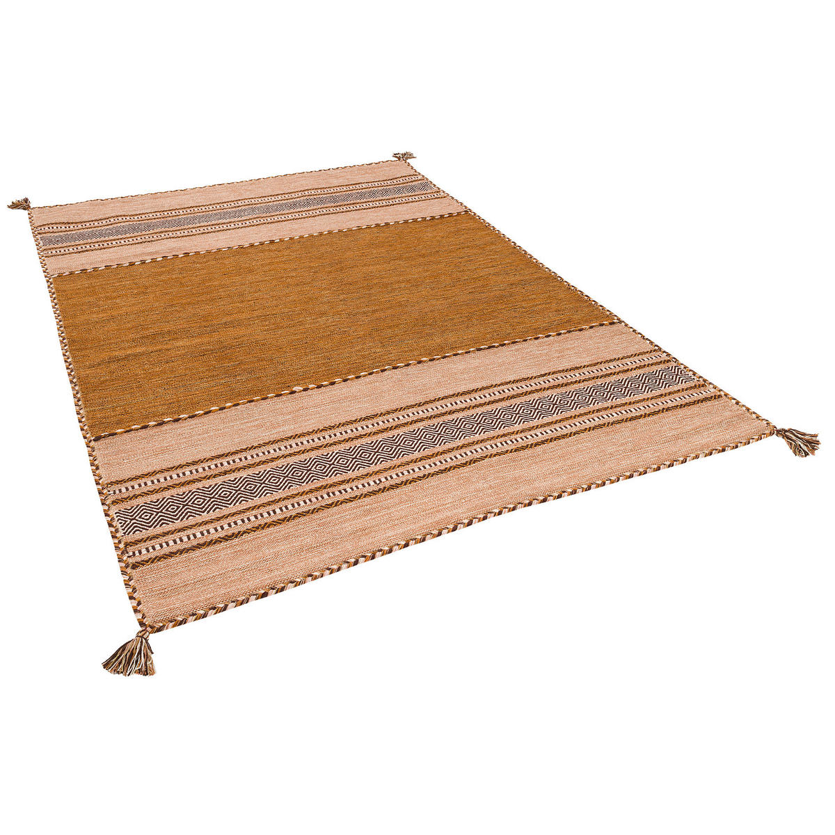 NATUR TEPPICH KELIM NAVARRO - Braun, Textil (200/300cm) - Pergamon