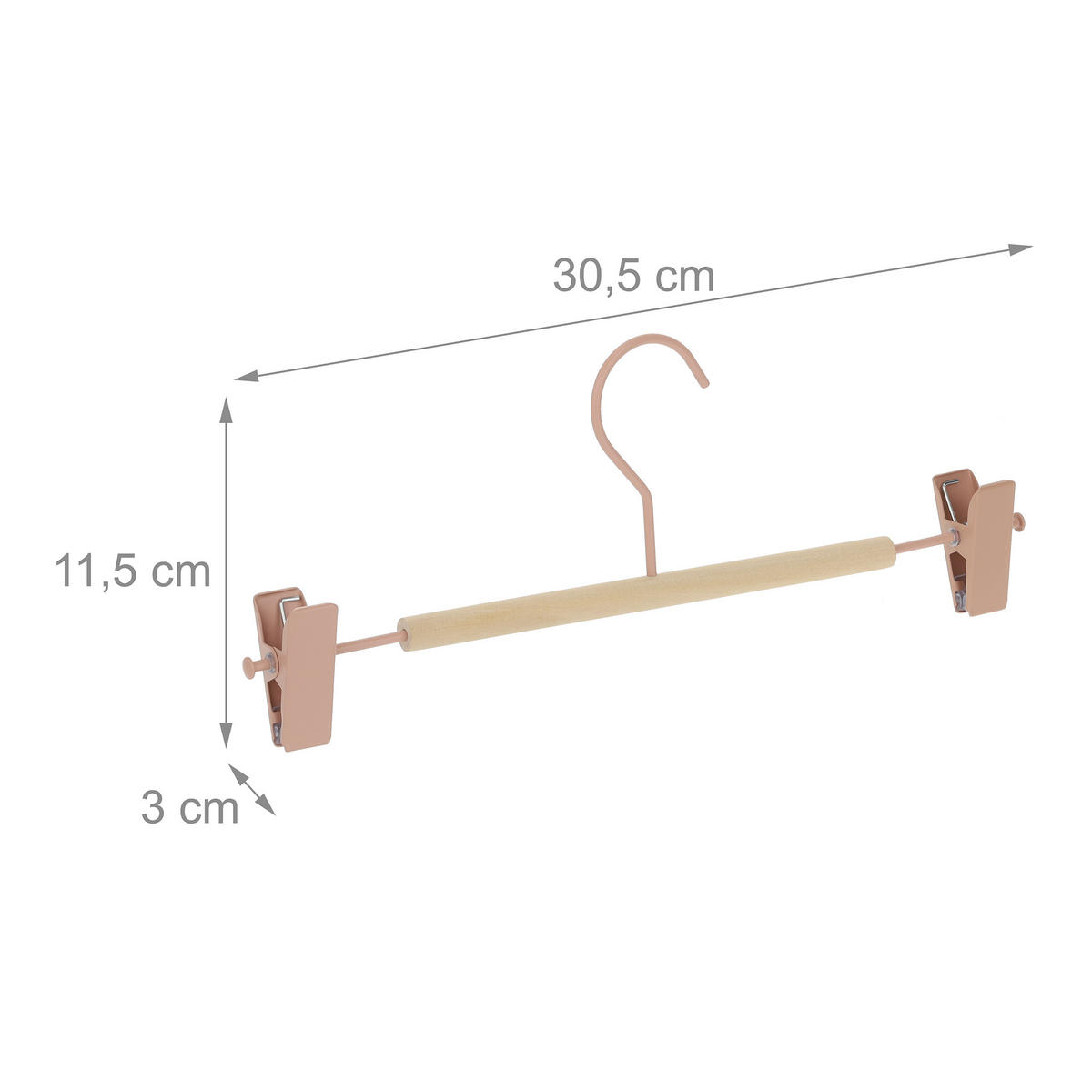 10XVEŠIAKY na nohavice - viacfarebná, kov/drevo (30.5/11.5/3cm) - Relaxdays