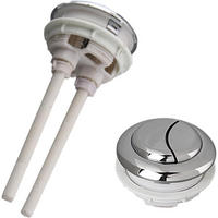 WC-SPÜLTASTE, Doppelhebel, silber, 4.8 cm Durchmesser,2er-Pack - Silberfarben, Kunststoff (5/7/11cm)