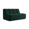2-SITZER-SOFA Samt Stoff Grün - Dunkelgrün/Schwarz, Kunststoff/Textil (160/75/93cm) - Makamii