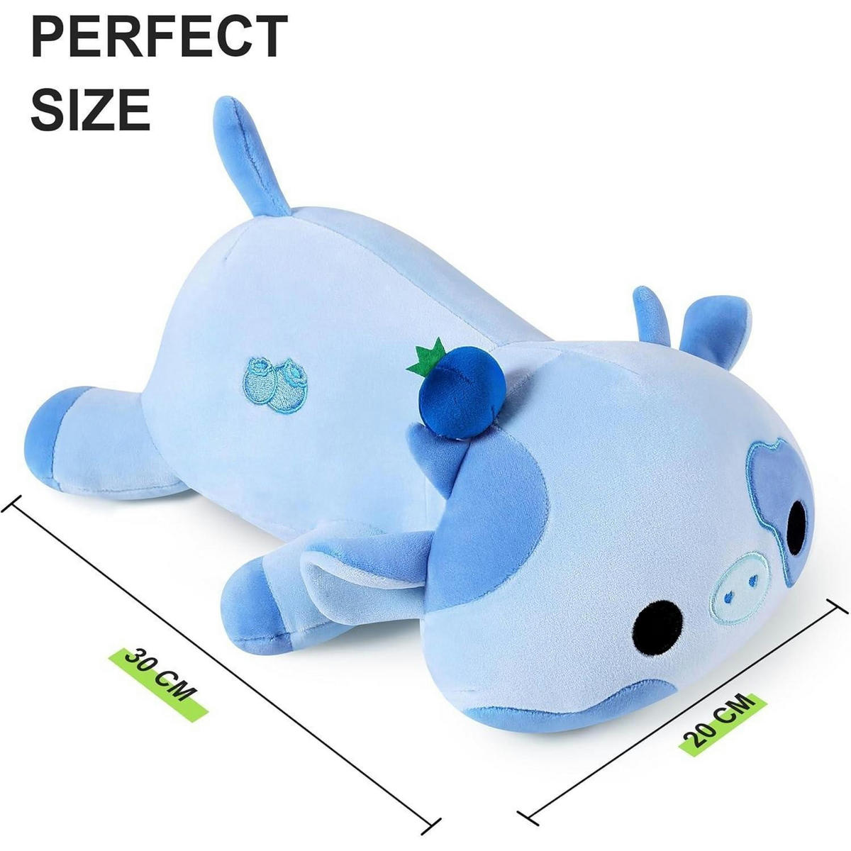 PLÜSCHTIER Kuh Blau 30 cm - Blau, Textil (20/30cm)