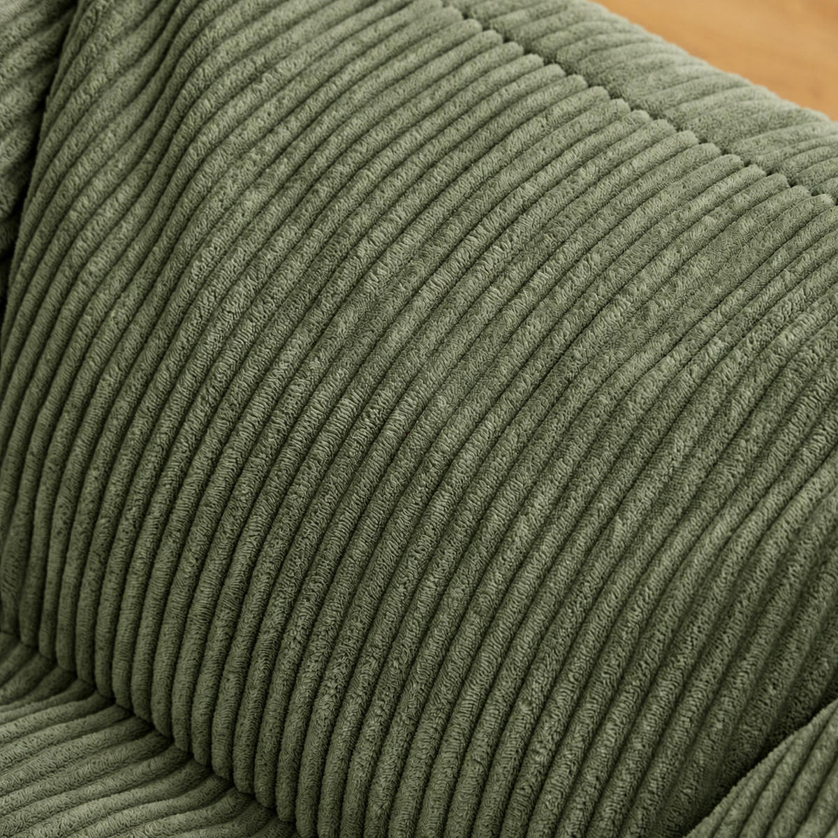 POUF kord Grün - Grün, Textil (55/44/55cm) - Nordlys