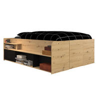 HOCHBETT Parisot Travel 140x200 Holznachbildung Artisan Eiche/Schwarz - Schwarz/Eiche Artisan, Kunststoff (140/200cm) - 58aufmkessel