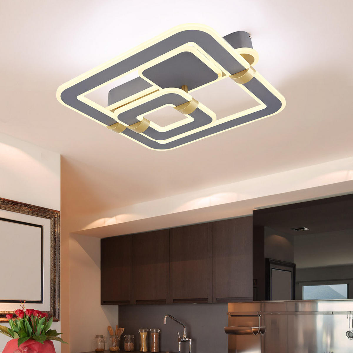 LED DECKENLEUCHTE Margy Anthrazit Metall - Anthrazit, Metall (50/47/15.5cm)