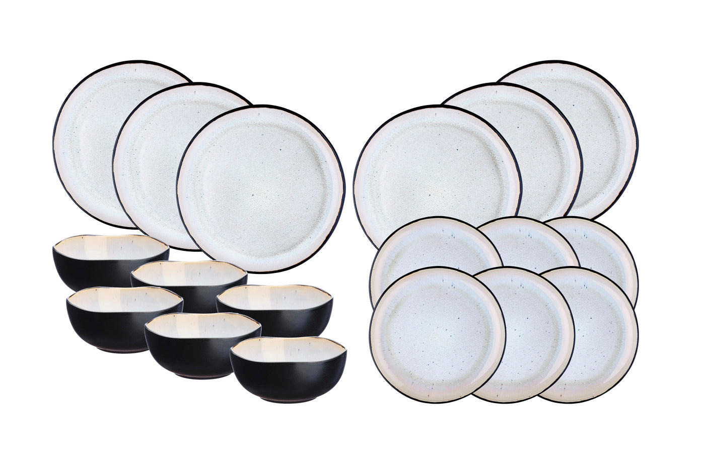 SERVICE Die Essentials Iris - 18 Teile - Elfenbeinweiß - Weiß, Keramik (1/1/1cm) - Björn