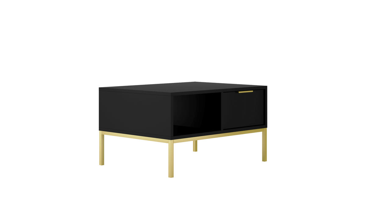 COUCHTISCH Austin_80 60/45/80 - Goldfarben/Schwarz, Holzwerkstoff (80/60/45cm) - RAUMHIRSCH FURNITURE