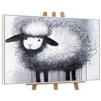 GEMÄLDE Lockige Fantasie Schattenfugenrahmen Weiß 140x100 cm - Weiß, Holz (140/100cm) - YS-art gallery