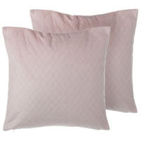 DEKOKISSEN 2er-Set Rosa 45/45 cm Pasque - Pink, Textil (45/45cm) - Beliani