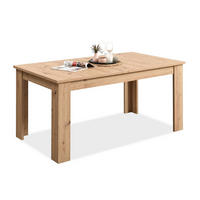ESSTISCH in Naturholz 120-160/80/76 cm ausziehbar - Naturfarben, Holz (80/120/75cm) - Homestyle4u