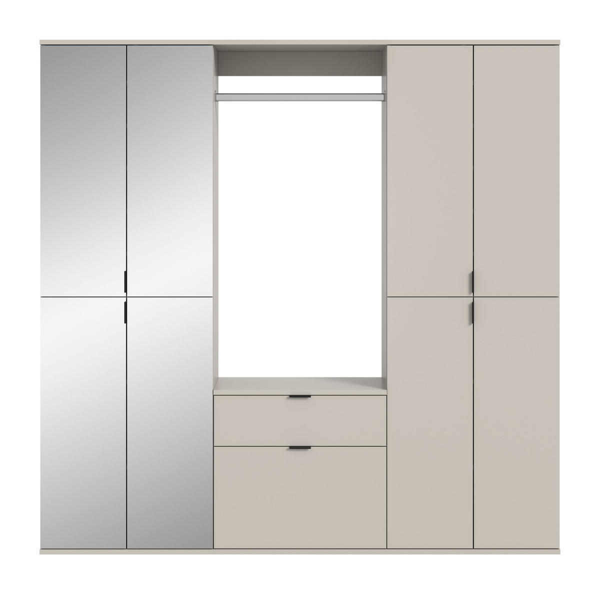 GARDEROBEN-SET PROJEKT X 3-tlg. (B/H/T: ca. 183/193/34 cm) in Kaschmir/Kaschmir - Kaschmir, Holzwerkstoff (183/193/34cm)
