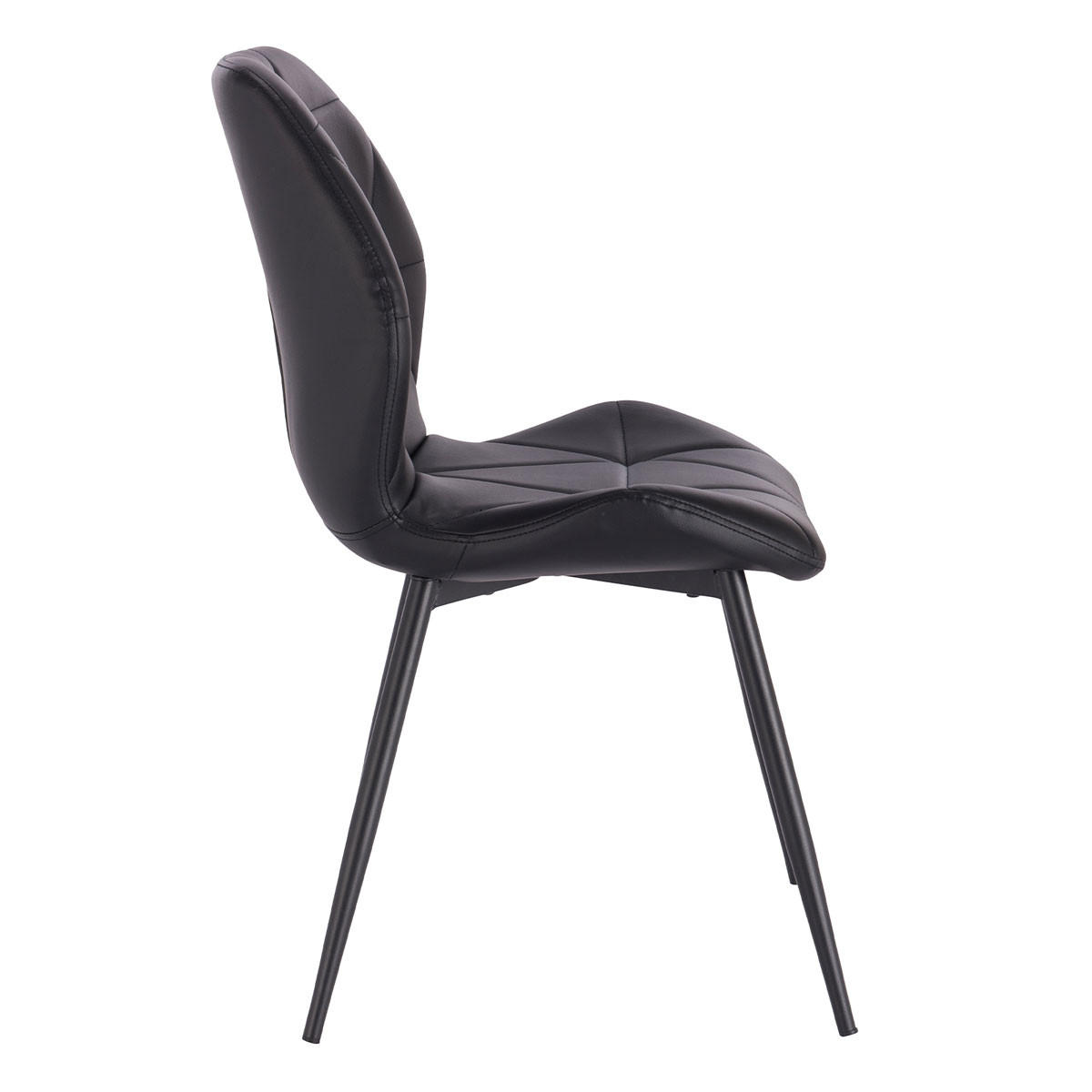 ESSZIMMERSTUHL JAMIE 2er Set Kunstleder Schwarz - Schwarz, Textil (47/84/48cm) - SVITA
