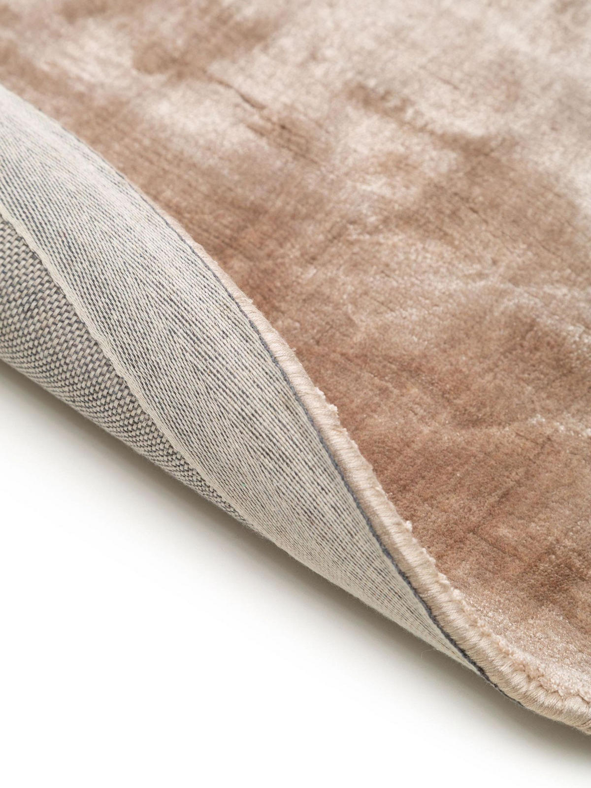 TEPPICH Viskoseteppich Nela Taupe - Taupe, Textil (150/1cm) - KUNSTLOFT