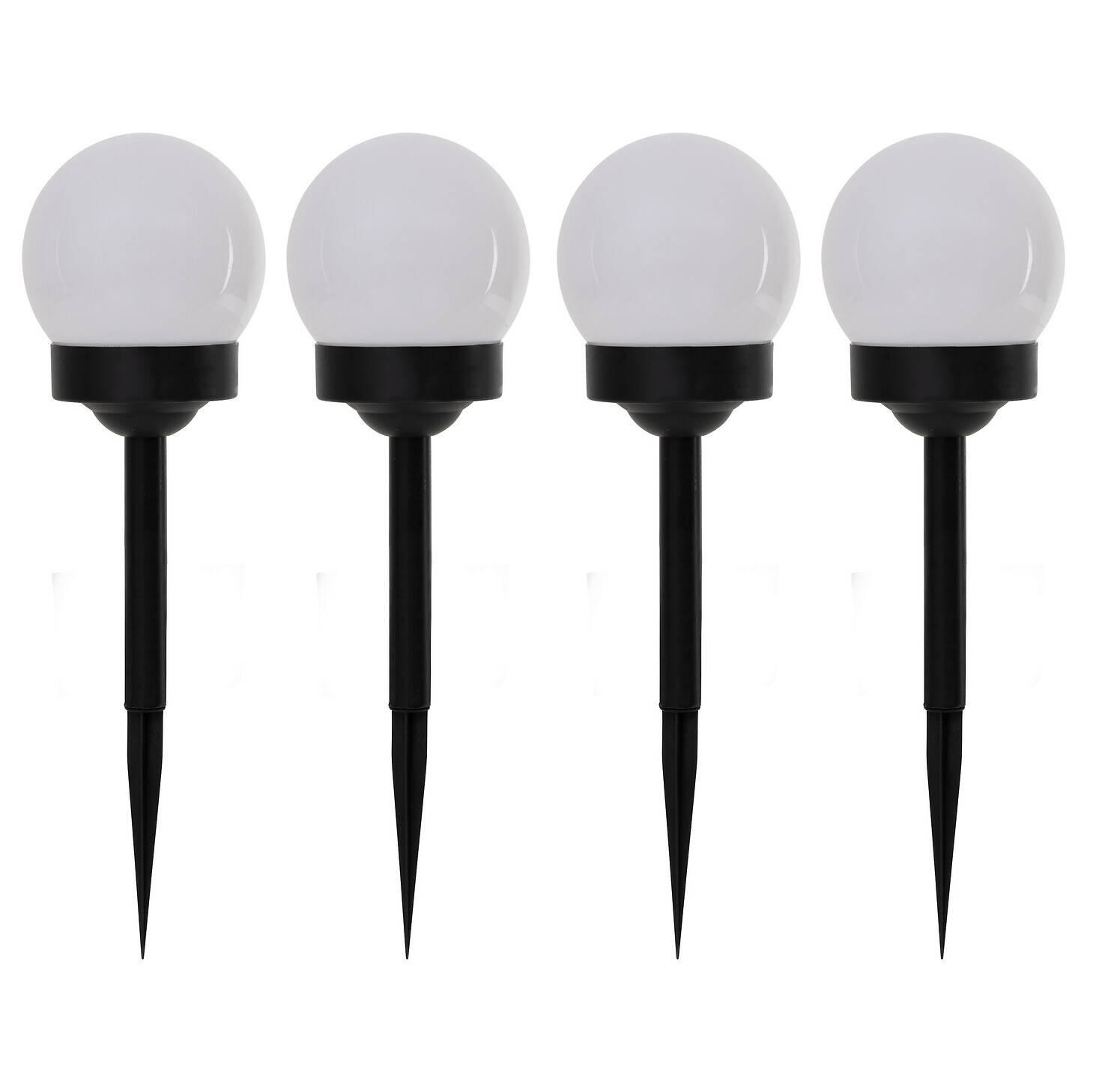 GARTENLEUCHTE 4er-Set - Weiß, Kunststoff (9.5/9.5/34cm) - Atmosphera Createur d´interieur