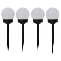 GARTENLEUCHTE 4er-Set - Weiß, Kunststoff (9.5/9.5/34cm) - Atmosphera Createur d´interieur