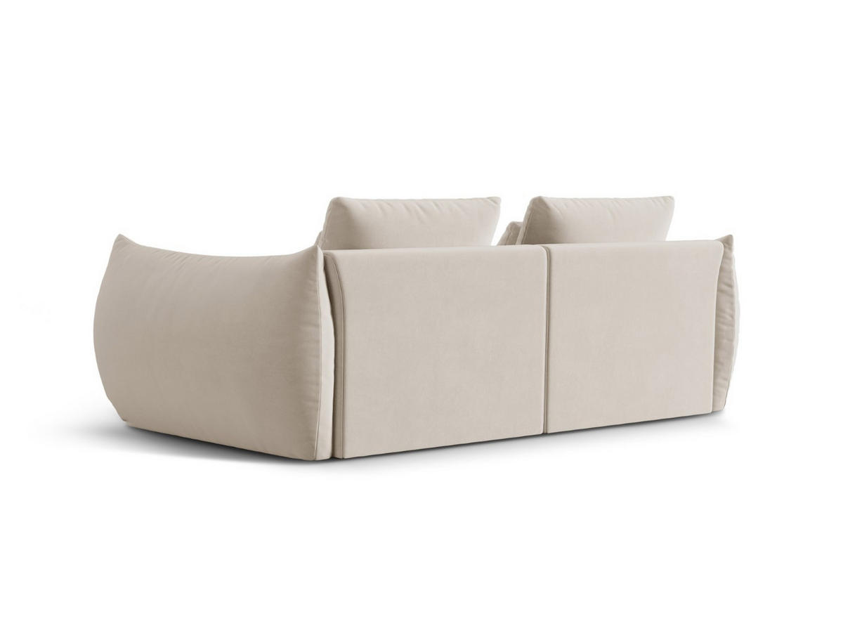 SOFA modular Bloom aus Samt ecru 3 Sitzplätze - Ecru, Textil (106/95/232cm) - Micadoni