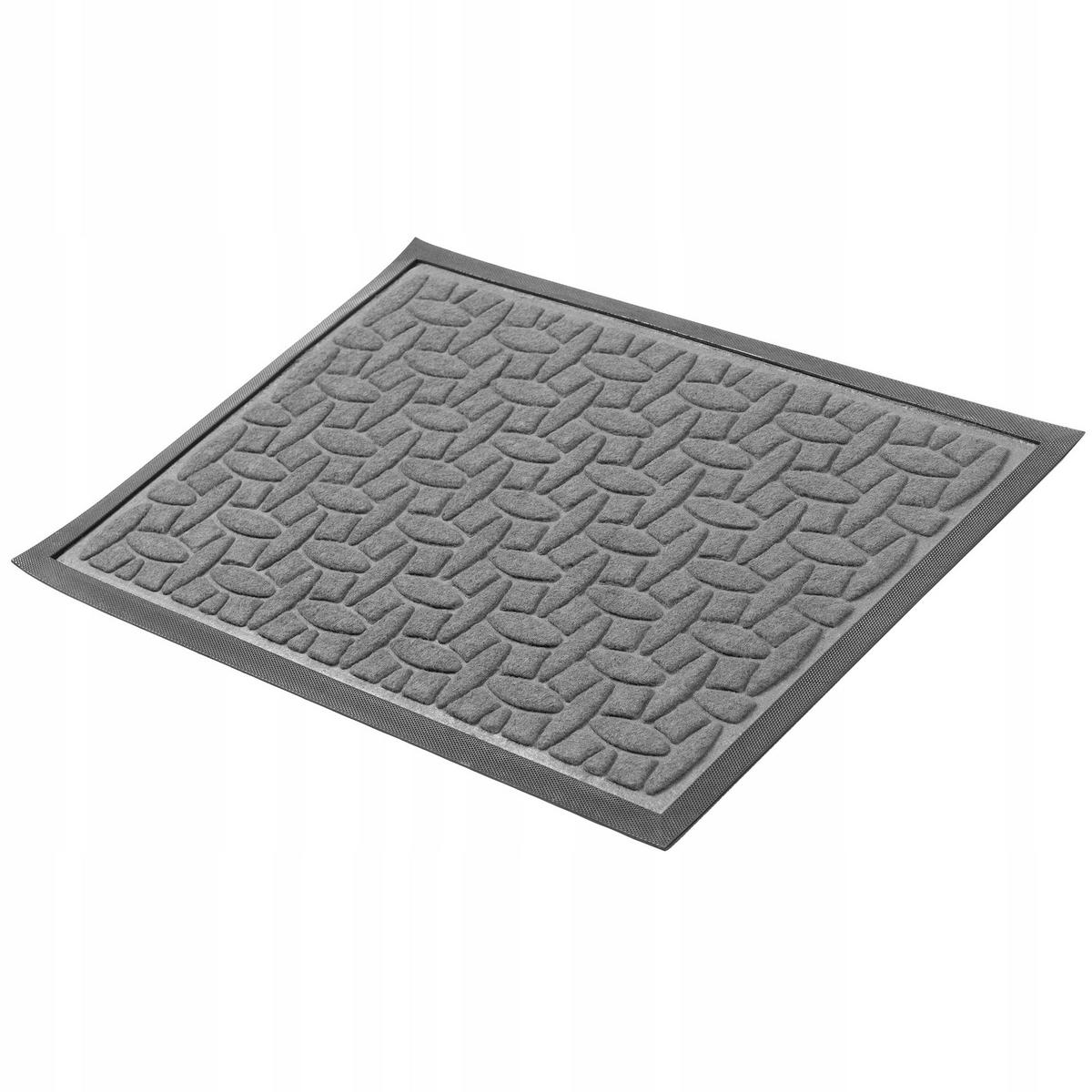 FUSSMATTE 60 x 40 cm, grau - Grau, Kunststoff (60/40cm) - KADAX