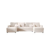 ECKSOFA MOS U BIS Itaka 16 mit Schlaffunktion - Beige, Textil (285/85/140cm) - Bedante