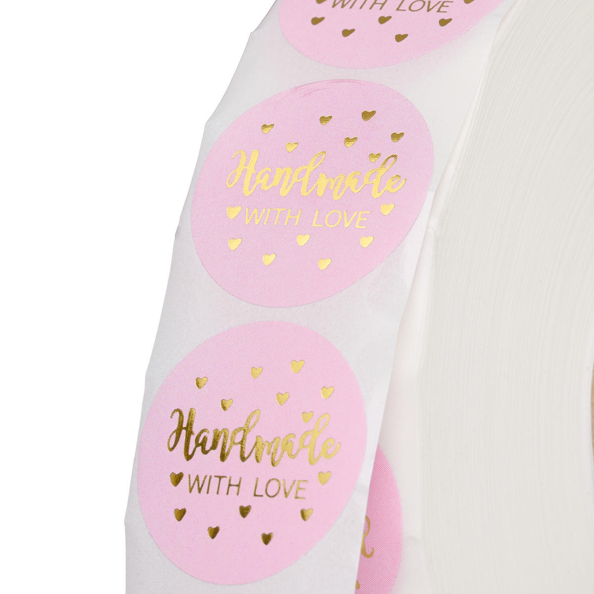 2500XAUFKLEBER - Rosa, Papier/Kunststoff (11/3/11cm) - Relaxdays