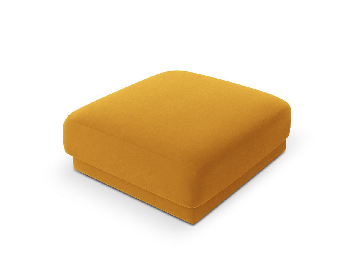 POUF Miley aus Samt gelb - Gelb, Textil (90/40/90cm) - Micadoni