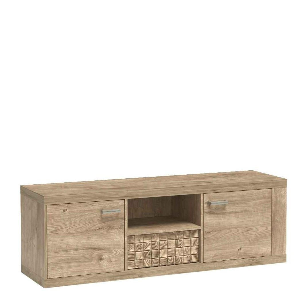 LOWBOARD YASUO 150,5/51/40,5 cm, Eichefarben - Eichefarben, Holzwerkstoff (150.5/51/40.5cm) - MASSENO