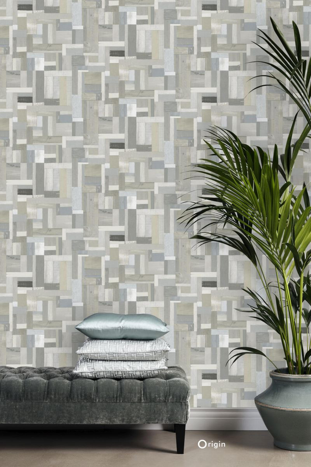 TAPETE Altholz-Motiv 53 cm x 10.05 m - Beige, Papier (53/1000cm) - Origin Wallcoverings