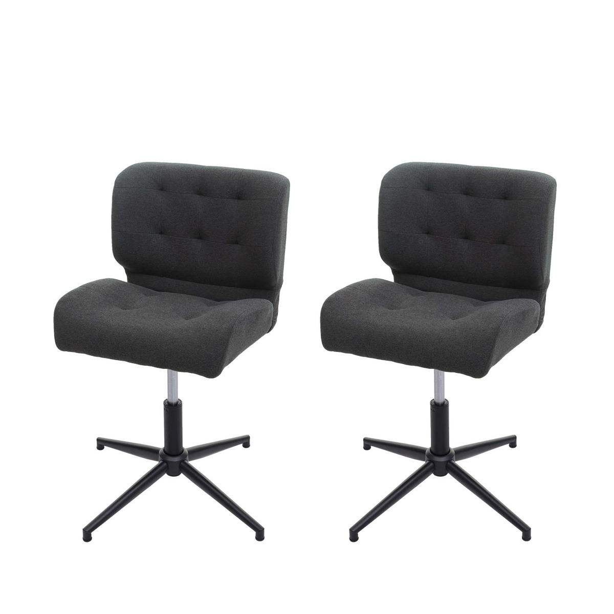 ESSZIMMERSTUHL Anthrazit 2er-Set - Anthrazit, Textil (64/87/64cm) - MCW