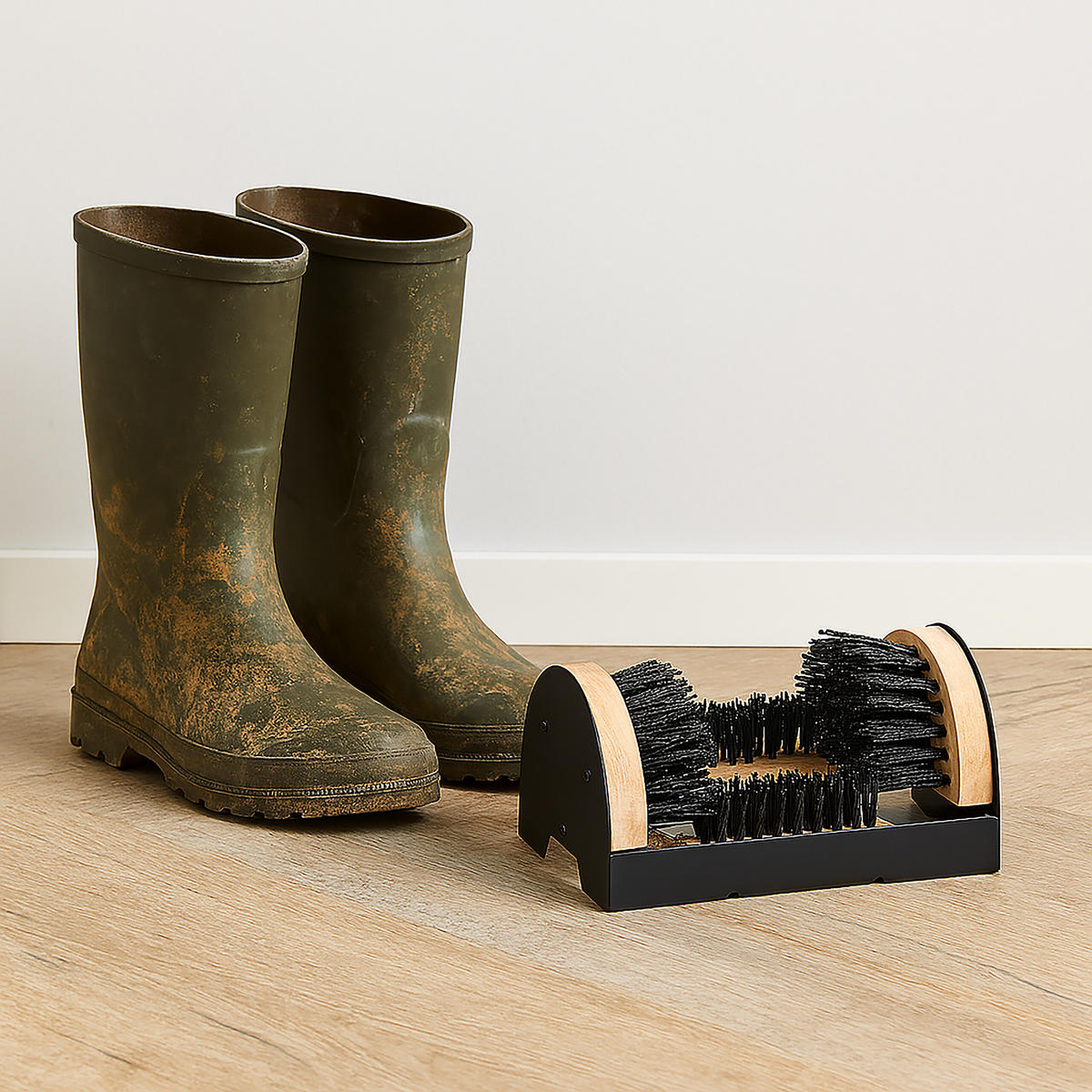 SCHUHABSTREIFER - Schwarz, Holz/Kunststoff (47/15cm) - Relaxdays