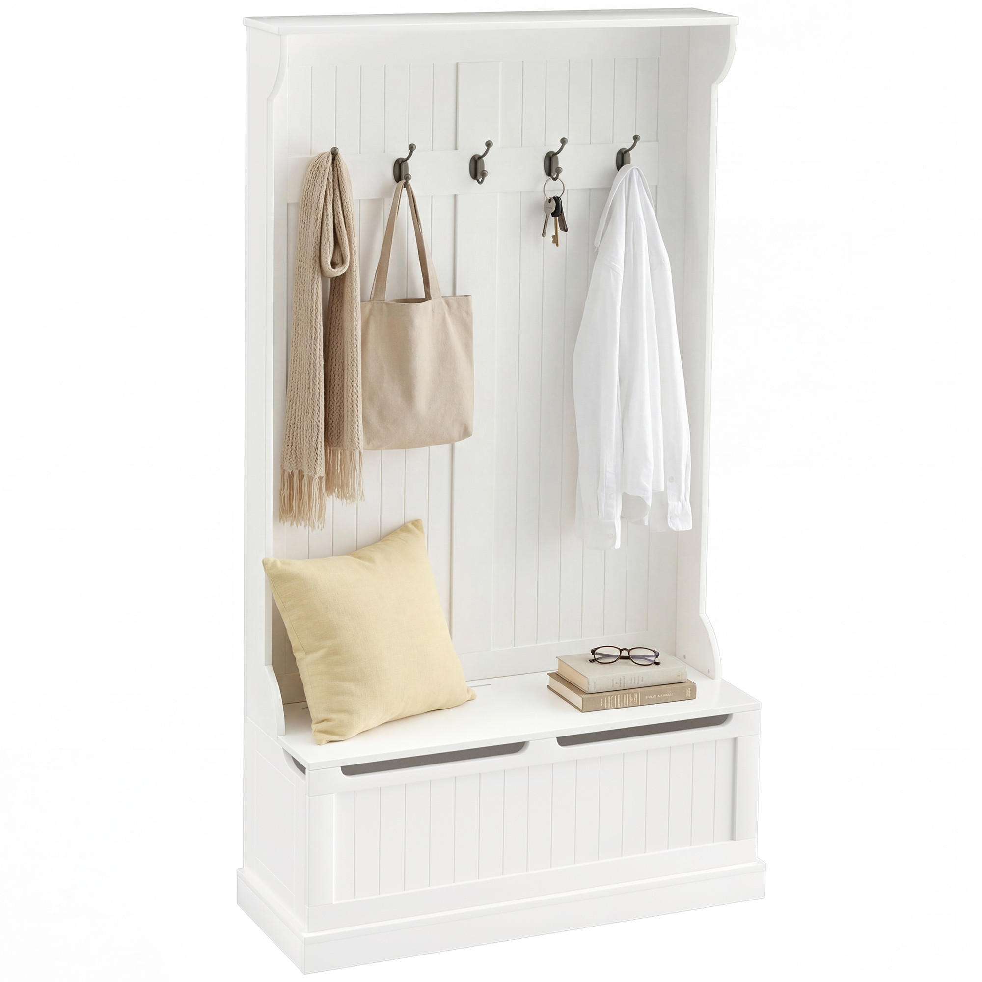 GARDEROBE Creme 96/34/179,7 cm - Creme, Holzwerkstoff (96/179.7/34cm) - PANGIVO