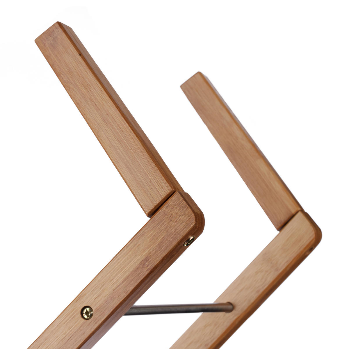 LEITERREGAL - Hellbraun, Holz/Metall (35/180/20cm) - Relaxdays