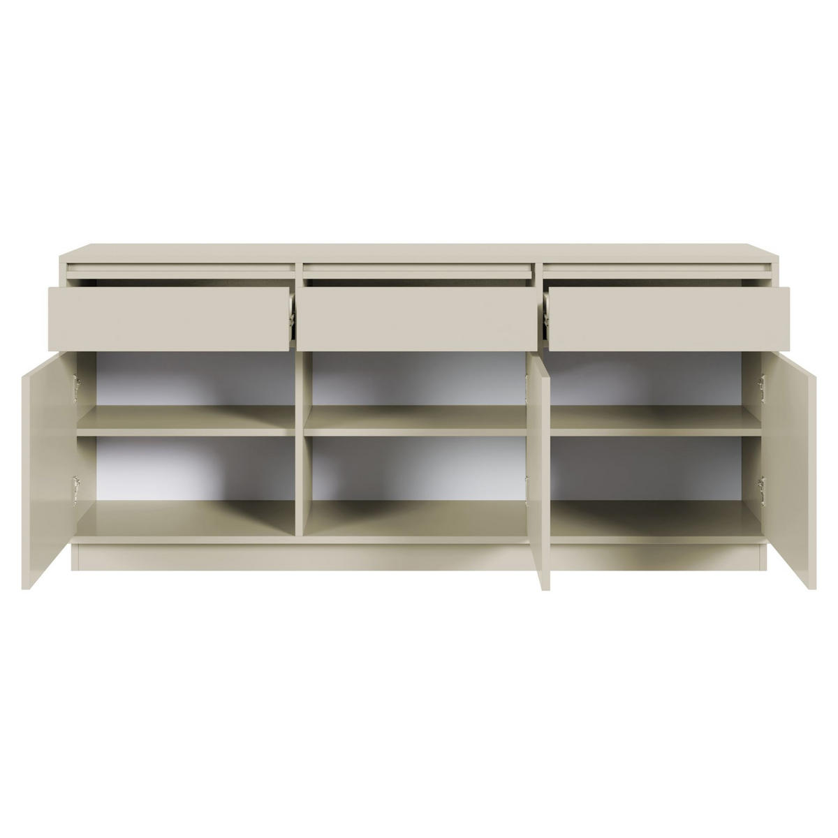 SIDEBOARD Evo Greige 154 cm - Kaschmir, Holzwerkstoff (154/68.6/39cm) - Selsey