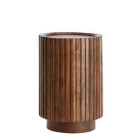 BEISTELLTISCH Kiyose Braun Ø33/47 cm - Dunkelbraun, Holz (33/33/47cm) - Light & Living