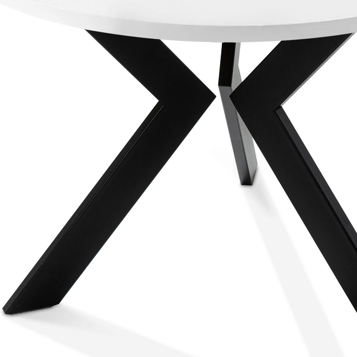 COUCHTISCH LARDA Kaffeetisch - Weiß, Holzwerkstoff/Metall (65/65/51cm) - KONSIMO®