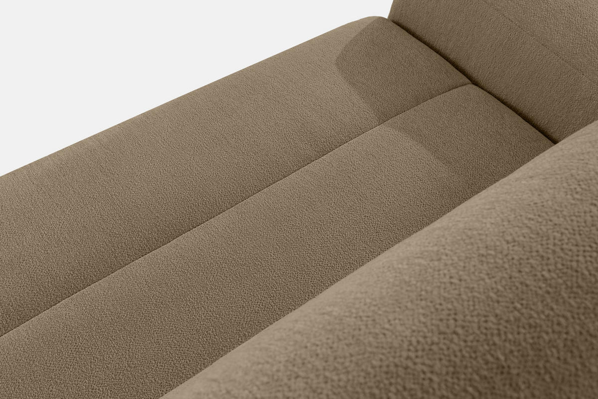 ECKSOFA RECHTS BLUME, Dunkelbeige - Beige, Holz/Holzwerkstoff (271/164cm) - KONSIMO®