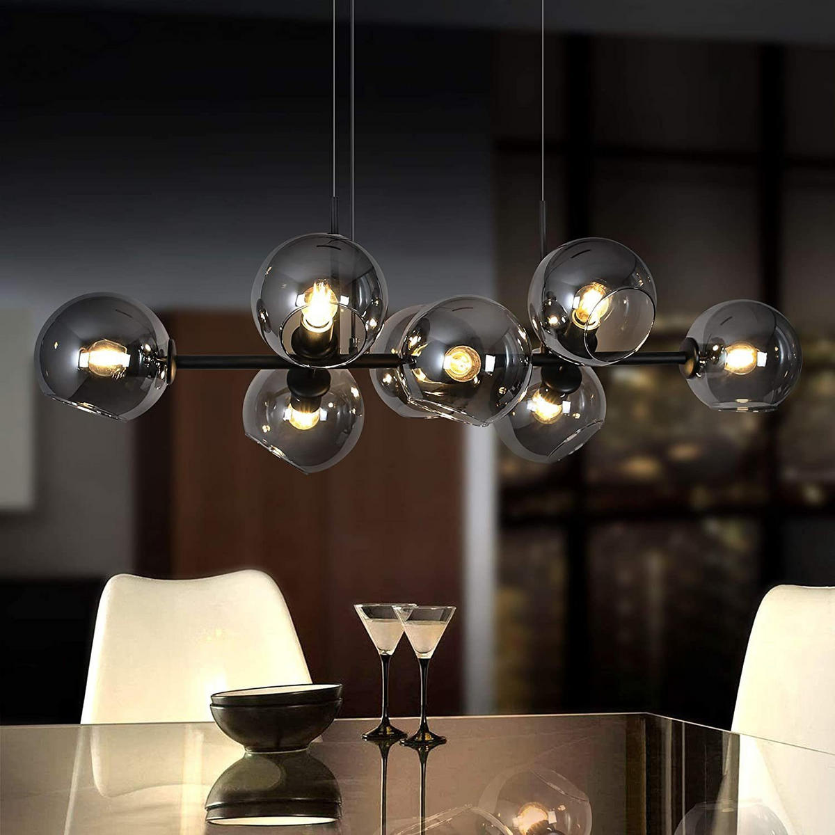 PENDELLEUCHTE Marthalindra 105/38/27 cm - Grau, Metall (105/38/27cm) - ZMH